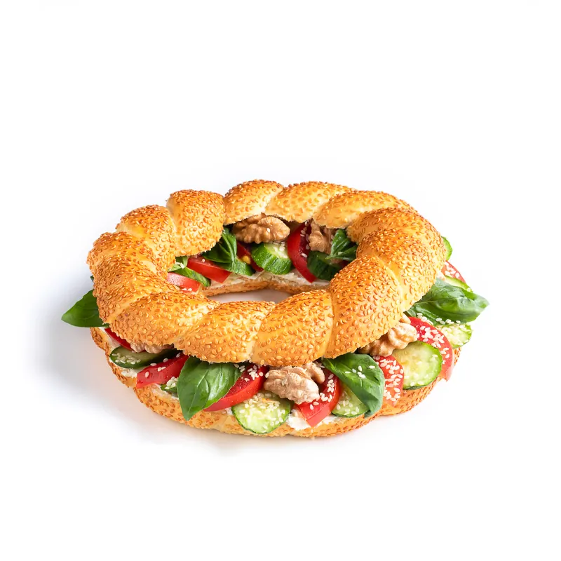 سیمیت پنیر، خیار و گوجه